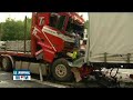 Accident comprenant 3 camoin E411 Bierges.