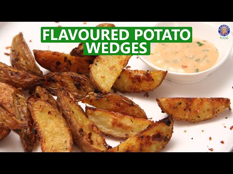 No Fry Cafe-Style Potato Wedges | Spicy Homemade Fries | Easy Snack Recipe | Chef Ruchi