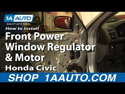How To Install Replace Front Power Window Regulator and Motor Honda Civic 01-05 1AAuto.com