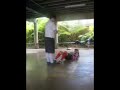 Fatty doing sit ups