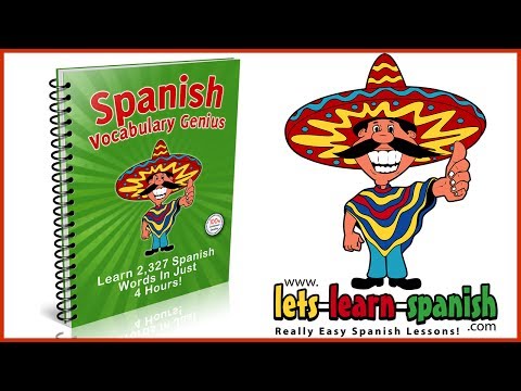 spanish - FULL VERSION: http://www.lets-learn-spanish.com/vocabulary-genius/ Add 2327 Spanish words to your vocabulary in just 4 hours with this program! Nothing is f...