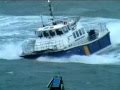 Windfarm service vessel 'Island Tiger' undergoing rough weather sea trials off Cork, 2011