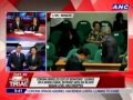 Corona on a wheelchair, brought to Senate clinic