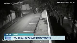 Itapuí: Mulher cai de veículo em movimento