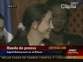ingrid betancourt concede rueda de prensa en el eliseo