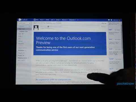Outlook.com on a Windows 8 Tablet