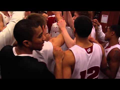 celebrates - The Badgers and Wolverines played one for the ages, with Wisconsin coming out 65-62 winners in OT. Here's what the locker room was like after the game.