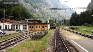 Berner Oberland Bahn (BOB) Führerstandsmitfahrt. Interlaken Ost - Lauterbrunnen.