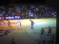 Pat Burke finishes off the Lakers