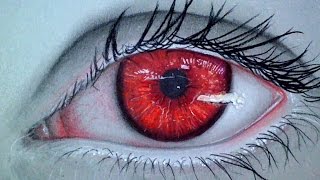 Realistic Vampire Eye : Drawing Time Lapse