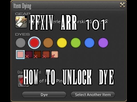 how to dye items ff14