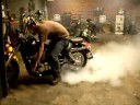 small burnout in a shop