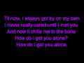 Alone Again - Alyssa Reid ft. P Reign with lyrics on screen! HQ
