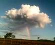 Isolated shower with rainbow May 15 2008 Josephville QLD