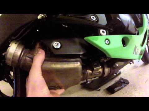 how to remove zx6r exhaust