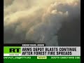 Ukrainian arms depot fire sets off artillery shells