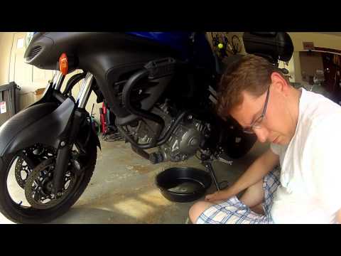 how to change oil on a v-strom 650