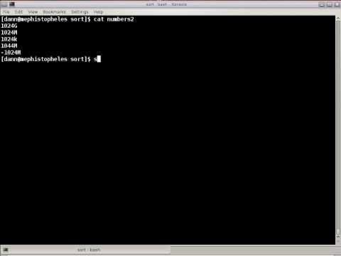 how to sort in linux