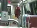 videos de dude high on the train trippin