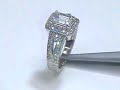 Vintage Style Emerald Cut Diamond Engagement Ring ES289