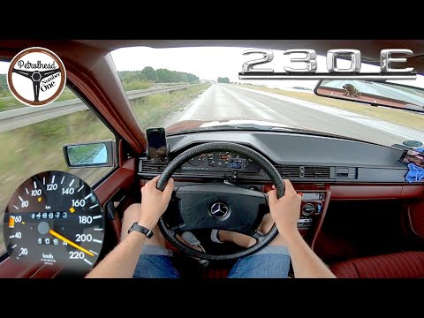 1990 Mercedes 230E | V-max. Próba autostradowa.