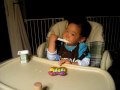 Eating yogurt by myself