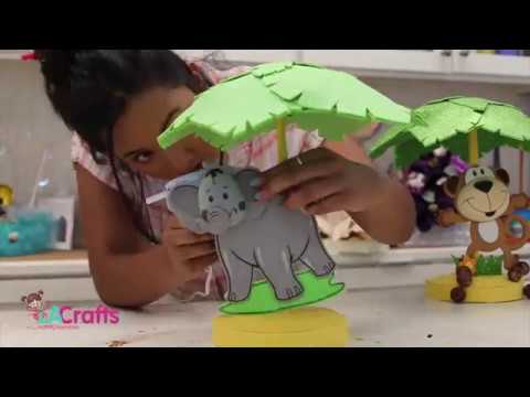 video-linktoworks-Centerpiece Idea for Baby Shower - Safari - 2018