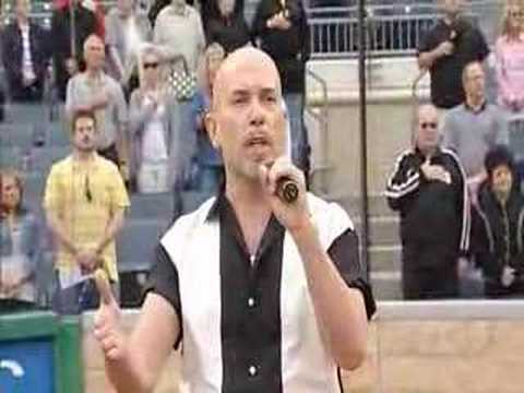Patrick sings the National Anthem