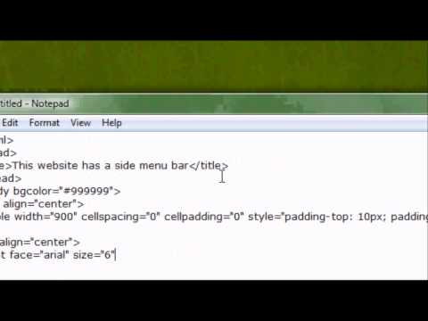 EdzJohnson - In this tutorial I will teach you how to make a side menu bar in html on your website design document. I will show you how to add links, space the website, a...