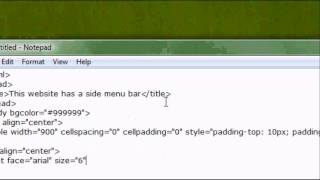 HTML Website Design Tutorial - How To Make  A Side Menu Bar