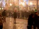 Conga Line on New Year's Eve in Seville, Spain