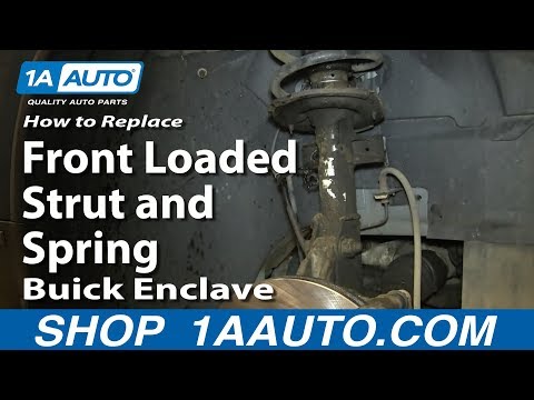 How To Install Replace Front Loaded Strut and Spring Enclave Outlook Acadia Traverse