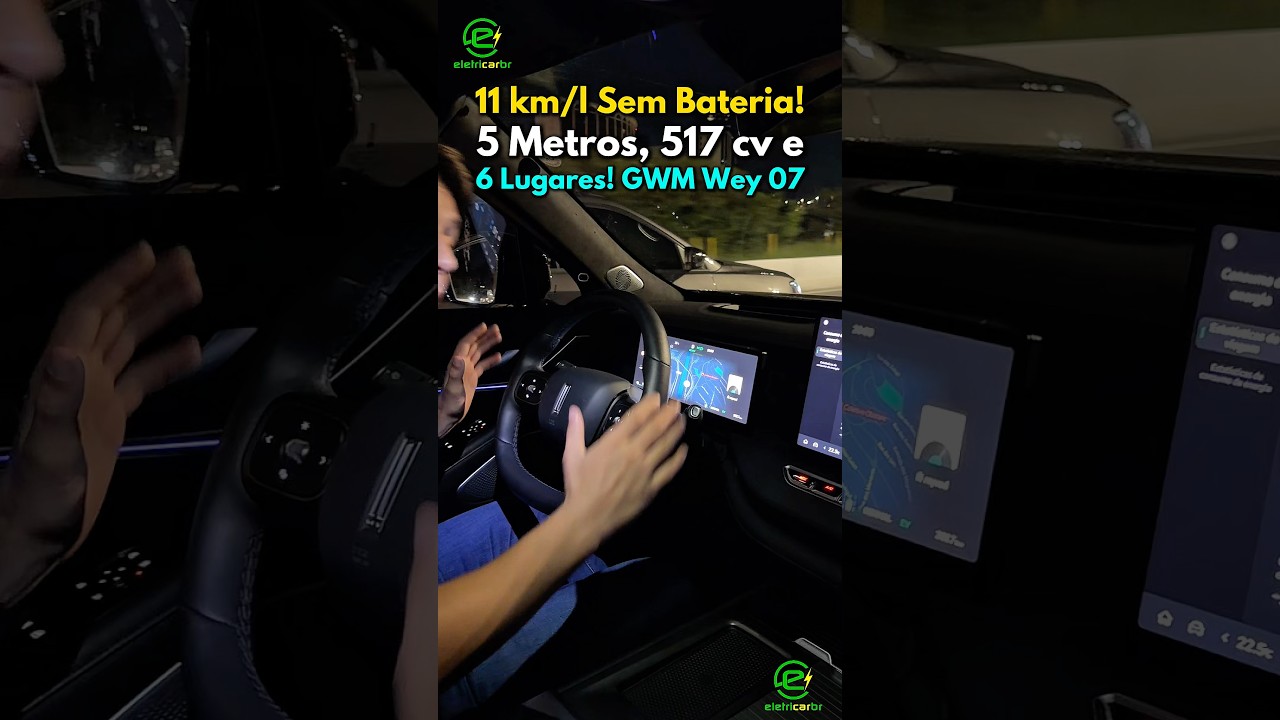 11 km/l Sem Bateria! 5 Metros, 517 cv e 6 Lugares! GWM Wey 07⚡