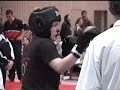 Kickbox girl getting bloody nose Kickbox girl getting bloody nose