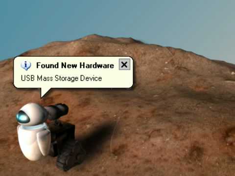 wall-e and eve: usb love
