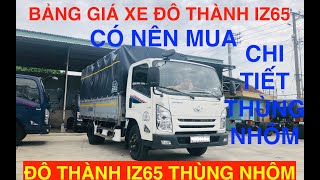 Xe Tải Iz65 Đô Thành Thùng Mui Bạt 1T9 Và 3T5