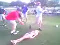 Hitting a golf ball off a girl II Lindane