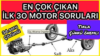 #EHLİYET SINAV SORULARI #MOTOR SORULARI #MOTOR B�