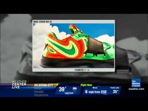 0 Nike Zoom KD IV Weatherman Featured On The Weather Channel