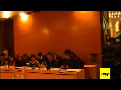 Intervenció del regidor de la CUP, Xavier Safont-tria, al Ple de l'Ajuntament.
