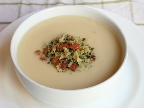Cream of Cauliflower Soup with Bacon Gremolata