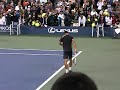 Novak Djokovic imitates John McEnroe at 2009 US Open