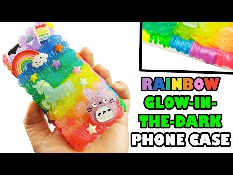 DIY RAINBOW GLOW IN THE DARK PHONE CASE