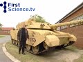 Battle tanks in action