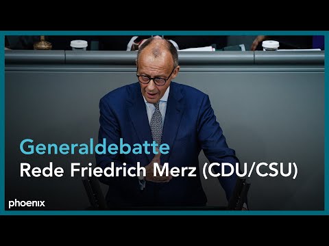Generaldebatte des Bundestags: Rede von Friedrich Merz ...