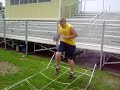 Buddy running the ropes