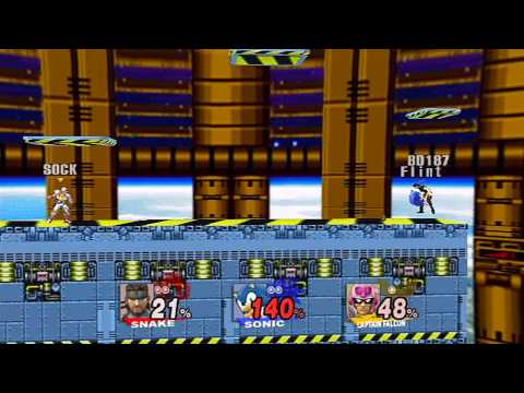 Captain Falcon,Ness and Solid Snake