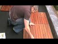 As simple as click  install, this DIY deck is an awesome fix for your patio, deck, etc.