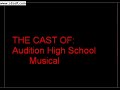 Audition Hight School Musical
