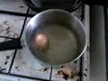Boiling an egg